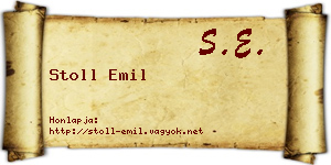 Stoll Emil névjegykártya