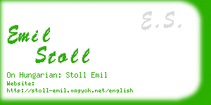 emil stoll business card